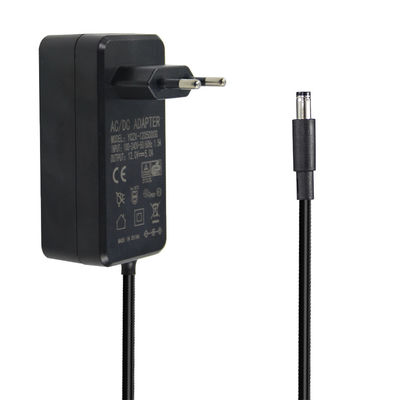 EU Wall Plug 1M 22AWG Adapter di alimentazione 12V 5A 5521Mm per telecamere di sorveglianza LED