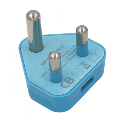 Sud Africa India Plug Power Supply Adapter Mobile Phone Power Adapter 5Volt 3Pin