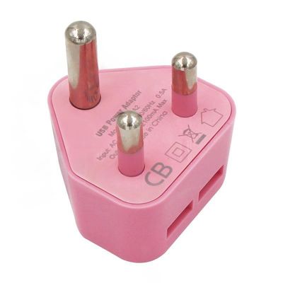 Sud Africa India Plug Power Supply Adapter Mobile Phone Power Adapter 5Volt 3Pin