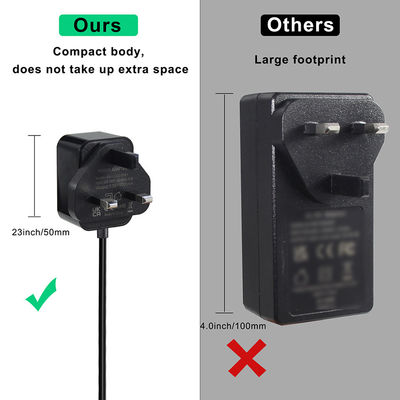 12V 1.5A British Ac To DC 5.5*2.1 5.5*2.5mm Adapter di alimentazione con certificato ROHS