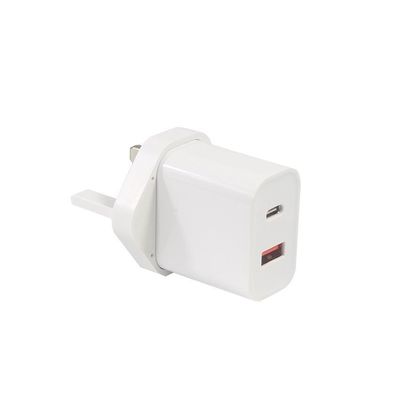 1A+1C Caricabatterie USB per viaggi Carica rapida Tipo C Fast 30W Wall UK Qc Charging