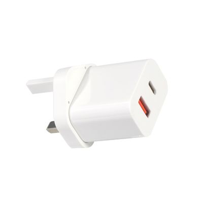 1A+1C Caricabatterie USB per viaggi Carica rapida Tipo C Fast 30W Wall UK Qc Charging