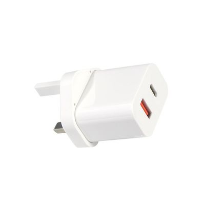 1A+1C Caricabatterie USB per viaggi Carica rapida Tipo C Fast 30W Wall UK Qc Charging