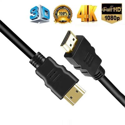1M-30M Cavo HDMI nero 4K con schermatura a treccia 24k dorato maschio-maschio 2.0 3D 60Hz