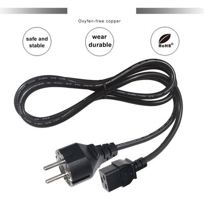 30A 240V Cable 1.5mm Shuko VDE Amplifier Cord IECC19 Female Connector Pdu Ac Power Plug