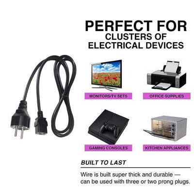 30A 240V Cable 1.5mm Shuko VDE Amplifier Cord IECC19 Female Connector Pdu Ac Power Plug
