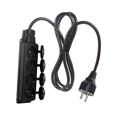 Europe Schuko Cords Adapter tipo F plug Cable presa di corrente 4x prese Eu cavo di estensione