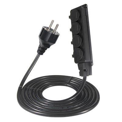 Europe Schuko Cords Adapter tipo F plug Cable presa di corrente 4x prese Eu cavo di estensione