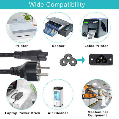 1.5M VDE CEE Euro Plug Cable IEC Computer Eu Male Shucko 10A Cordone di alimentazione Ac Ad Adapter Schuko C5