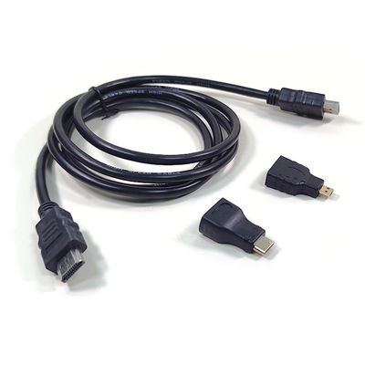 1.5m Male to Male HDMI Cable 3 in 1 per videocamera e tablet PC per TV