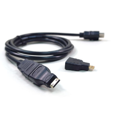 1.5m Male to Male HDMI Cable 3 in 1 per videocamera e tablet PC per TV