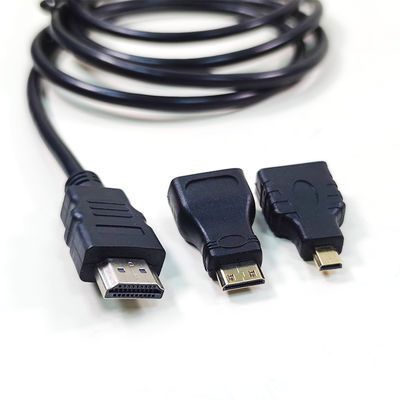1.5m Male to Male HDMI Cable 3 in 1 per videocamera e tablet PC per TV