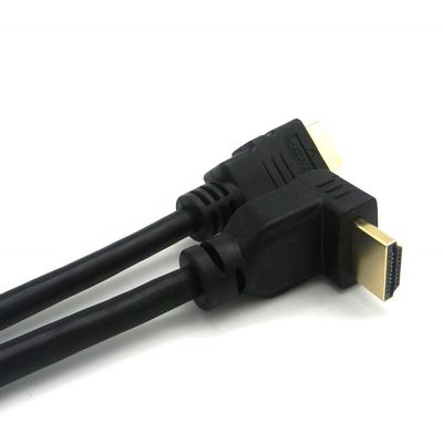 90° angolo connessione in oro 2.0V 4K 60Hz cavo HDMI 1.5m per multimediale