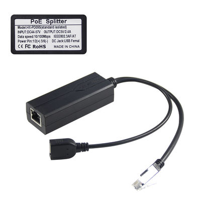 48V a 5V 2.4A PoE Splitter USB Tipo A Femminile 802.3af Power Over Ethernet Splitter