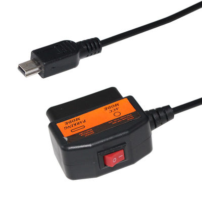 OBD2 Cavo di ricarica da 12 a 5 V con interruttore per DVR Driving Recorder