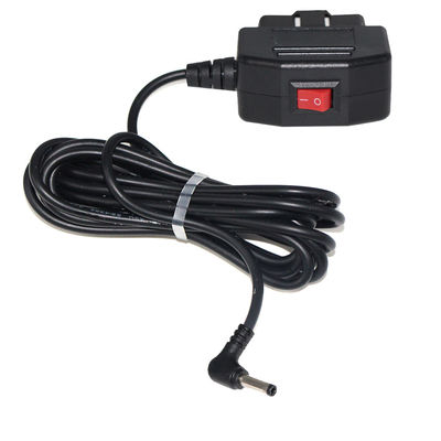 OBD2 Cavo di ricarica da 12 a 5 V con interruttore per DVR Driving Recorder