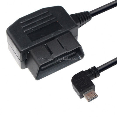 24W Micro USB Cable Connector per Gps DVR Camcorder Tablet E-dog Telefono OBD II Caricabatterie a 16 pin