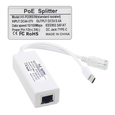 48V a 12V PoE Splitter Injector Trasmissione rapida dei dati per telecamere e telefoni IP