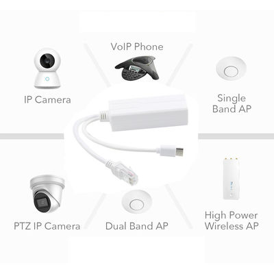 48V a 12V PoE Splitter Injector Trasmissione rapida dei dati per telecamere e telefoni IP