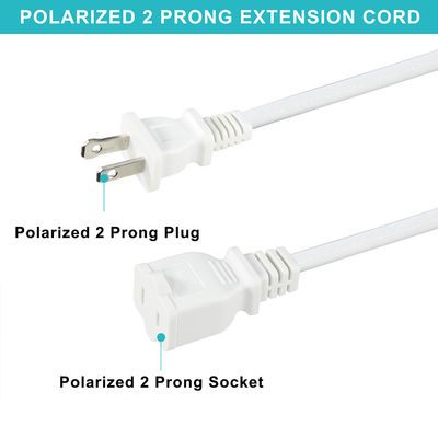 Connettore AC NEMA 1-15P a NEMA 1-15R Prong Reel Extension Main Extender Power Cord