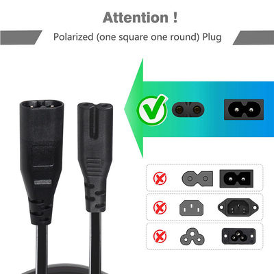 2M Iec320 Cavo di estensione a filo nero esposto