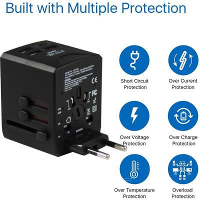 Approvato Multi Plug 4 in 1 Adapter di alimentazione USA UE UK AU Plug Travel Charger