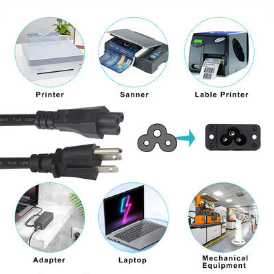 Corde di alimentazione per computer portatili da 15 ft a 120 volt con connettore Nema 515P a IEC 320 C5 certificato