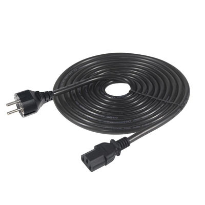 0.75MM Cavo di alimentazione europeo con estensione VDE 3PIN Schuko Plug To C13 Netsnoer