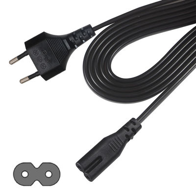 Corde di alimentazione a corrente alternata universale a 2 punte UE 2PIN a IEC Femminile C7 Socket 0,75MM