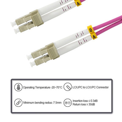 1 GB duplex LC-LC 50/125um Multimode Fiber Optic Cable per la trasmissione veloce di dati