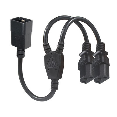 Outlet Y Splitter Power Socket Cable di estensione C20 Maschio a 2X C13 Connector femminile 0.75Mm 1.0Mm