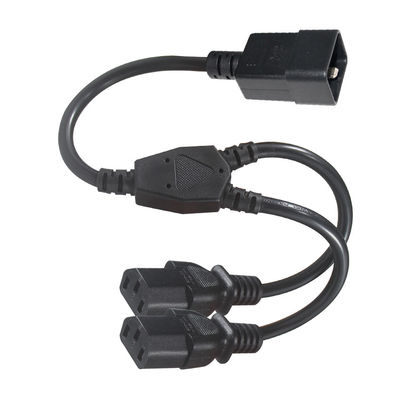 Outlet Y Splitter Power Socket Cable di estensione C20 Maschio a 2X C13 Connector femminile 0.75Mm 1.0Mm