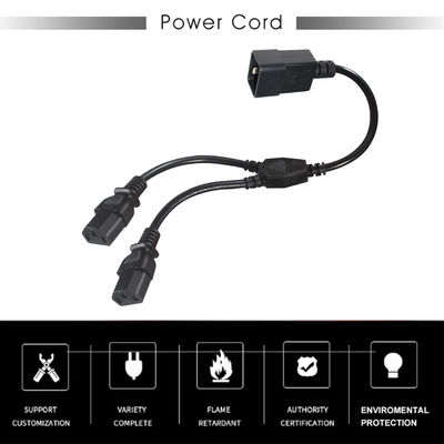 Outlet Y Splitter Power Socket Cable di estensione C20 Maschio a 2X C13 Connector femminile 0.75Mm 1.0Mm