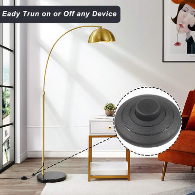 Cavo di alimentazione EU a 2 pin con interruttore a pedale per lampade di sale, 6FT, nero