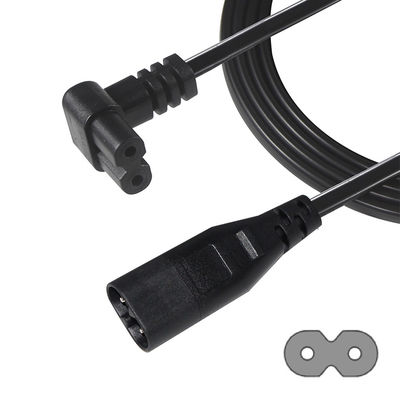 C8 da maschio a femmina corto cavo di alimentazione da 0,6M Figura 8 C7 2 pin Core Ac Nispt 18Awg Plug