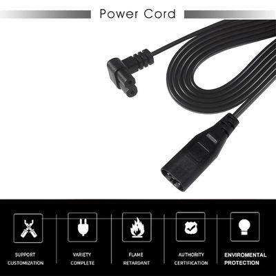 C8 da maschio a femmina corto cavo di alimentazione da 0,6M Figura 8 C7 2 pin Core Ac Nispt 18Awg Plug