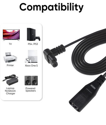C8 da maschio a femmina corto cavo di alimentazione da 0,6M Figura 8 C7 2 pin Core Ac Nispt 18Awg Plug