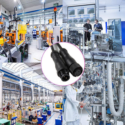 Connessione idraulica esterna IP67 M12 3Pin maschio a femmina Un codice per l'estremità spogliata