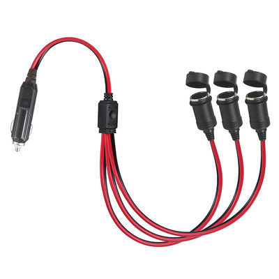 1 maschio a 3 femmine fusoli di estensione del cavo della sigaretta per auto 15A 16AWG filo di alimentazione OEM ODM