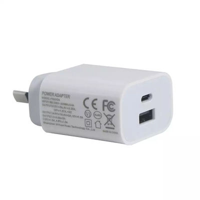 SAA Adaptore USB-C 1A+1C Porta QC2.0 Carica rapida Caricatore PD 20W