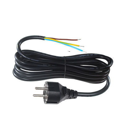 3 pin H05vv-f 3g 0,75mm2 Vde Ac 3 pin cavo di alimentazione a fili spogliati e stagnati