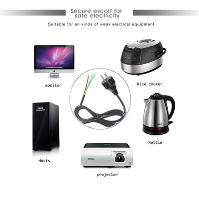 Cavo di alimentazione H05VV-F 3G 0.75mm2 certificato VDE EU