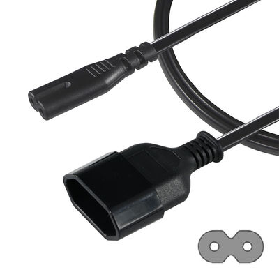 2ft VDE EU 2pin Focket femminile a IEC 60320 C7 Extension Cord