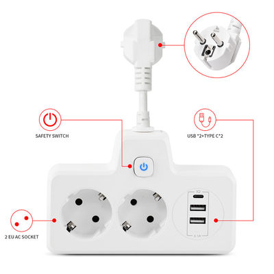 UE CEE 7/7 Schuko Plug Converter con 2 prese Femminile 16A Power Charger Socket