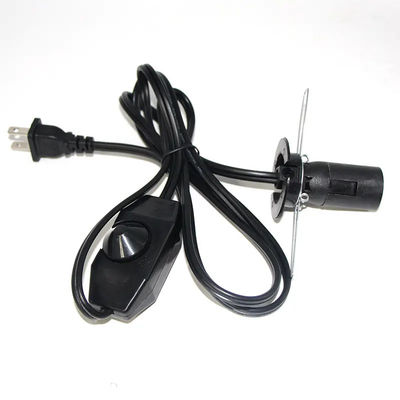 Lampada di ricambio con interruttore in linea Dimmer Us 2 Prong Ac Usa Cordone di alimentazione
