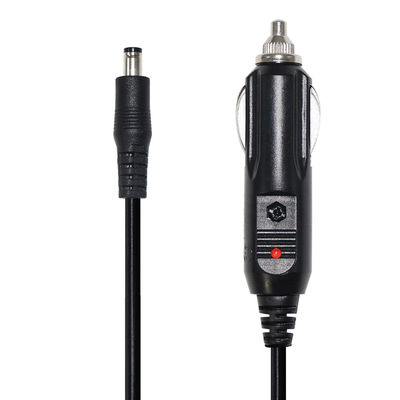 Cavo di estensione nero per accenditore di sigarette Maschio a 5521Mm 5525Mm Dc 12 Volt Corde di alimentazione per auto