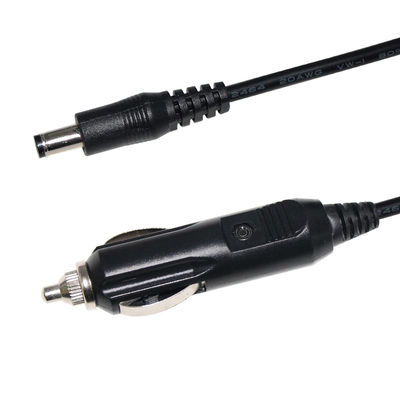 Cavo di estensione nero per accenditore di sigarette Maschio a 5521Mm 5525Mm Dc 12 Volt Corde di alimentazione per auto