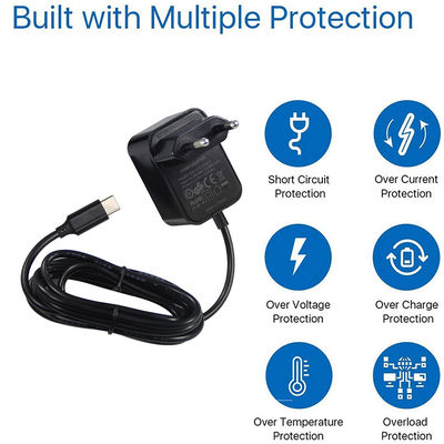 USB C 12V 3A UE Adaptori di alimentazioneSwitching Transformer Universal 3A Adaptore di alimentazione 12V Wall Charger EU 2Pin