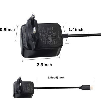 USB C 12V 3A UE Adaptori di alimentazioneSwitching Transformer Universal 3A Adaptore di alimentazione 12V Wall Charger EU 2Pin