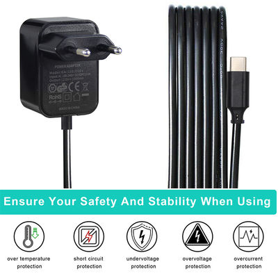 USB C 12V 3A UE Adaptori di alimentazioneSwitching Transformer Universal 3A Adaptore di alimentazione 12V Wall Charger EU 2Pin
